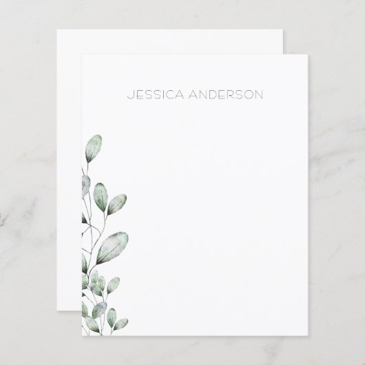 Personalisierter Eukalyptus-Individuelle Name-Schr (Vorne/Hinten)