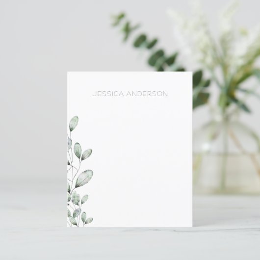 Personalisierter Eukalyptus-Individuelle Name-Schr (Stehend Vorderseite)