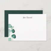 Personalisierter Eukalyptusstand Dankeskarte (Vorne/Hinten)