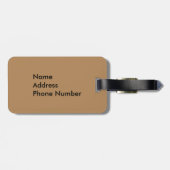 Personalisierter Eulen-Baum-Gepäck-Umbau Gepäckanhänger (Rückseite horizontal)