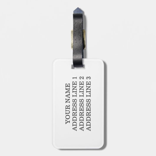 Personalisierter Eulengepäckumbau Gepäckanhänger (Rückseite vertikal)