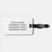 Personalisierter Eulengepäckumbau Gepäckanhänger (Rückseite horizontal)