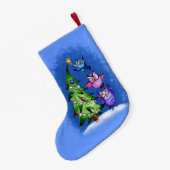Personalisierter EulenWeihnachtsbaum Kleiner Weihnachtsstrumpf (Rückseite (Hängend))