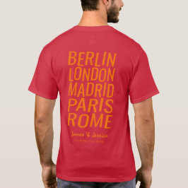 Personalisierter europäischer Ausflug-großer T-Shirt