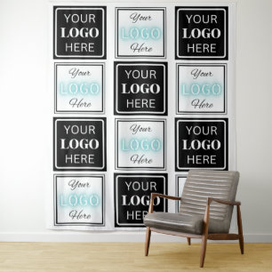 Personalisierter Event-Branding-Hintergrund Wandteppich