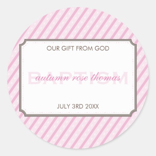 PERSONALISIERTER EVENT STICKER :: Süßigkeiten Stre (Vorderseite)