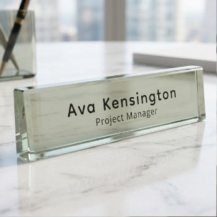 Personalisierter Executive-Schreibtisch modern  Namensplakette