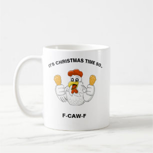 Personalisierter F-CAW-F Weihnachts Lustiger Hahn Kaffeetasse
