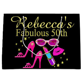 PERSONALISIERTER FABULOUS 50. GIFT-BAG GROßE GESCHENKTÜTE