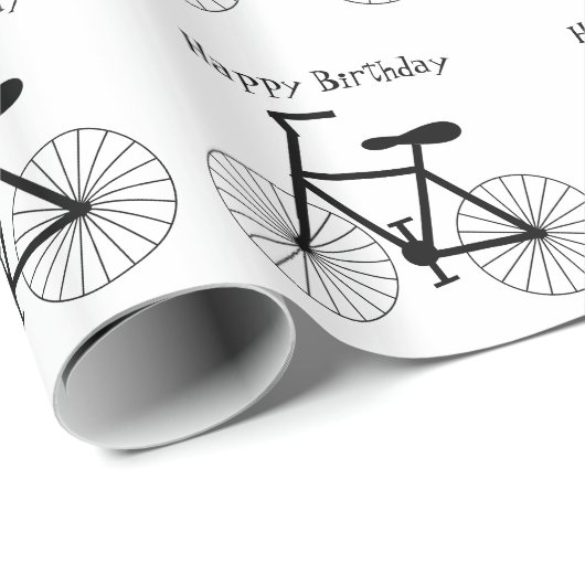 Personalisierter Fahrrad-Entwurf Geschenkpapier (Rolleneckpunkt)