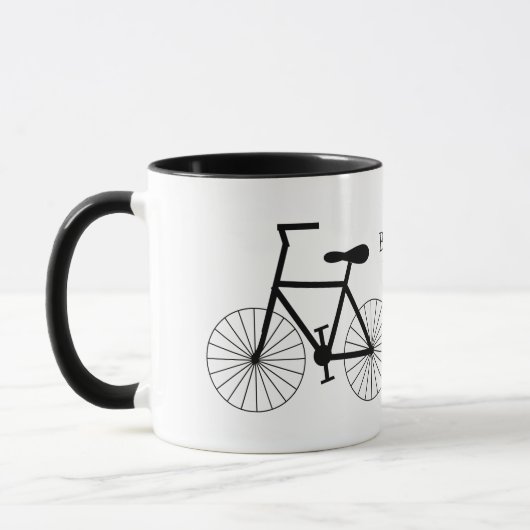 Personalisierter Fahrrad-Entwurf Tasse (Links)