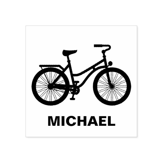 Personalisierter Fahrradfahrer - Fahrrad Gummistempel (Prägung)