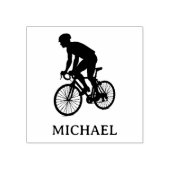 Personalisierter Fahrradfahrer Gummistempel (Prägung)