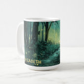 Personalisierter Fairy Light Forest Kaffeetasse (Vorderseite Links)