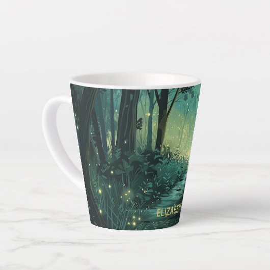 Personalisierter Fairy Light Forest Milchtasse (Linke Ecke)