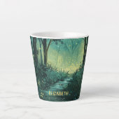 Personalisierter Fairy Light Forest Milchtasse (Vorderseite)