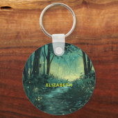 Personalisierter Fairy Light Forest Schlüsselanhänger (Rückseite)