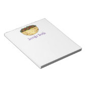 Personalisierter Falafel Pita Sandwich Feinschmeck Notizblock (angewinkelt)