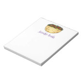 Personalisierter Falafel Pita Sandwich Feinschmeck Notizblock (Rotiert)