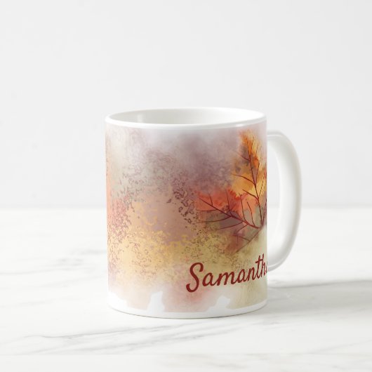 Personalisierter Fall Abstrakte Leaf-Tasse Kaffeetasse (VorderseiteRechts)