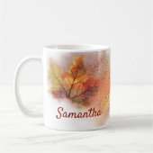 Personalisierter Fall Abstrakte Leaf-Tasse Kaffeetasse (Links)