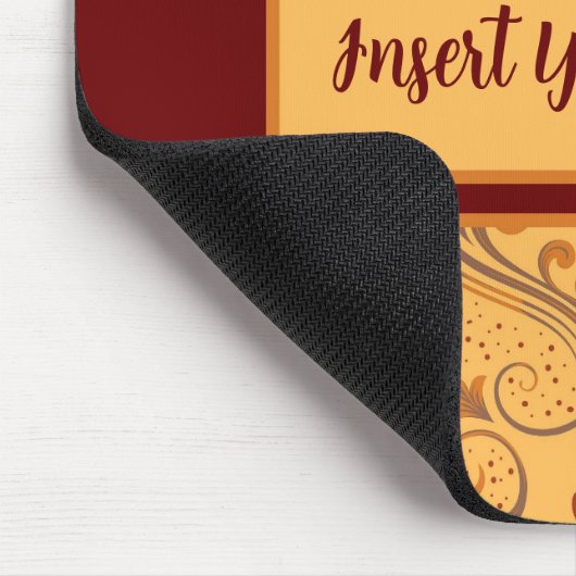 Personalisierter Fall Brown und Orange Mouse Pad Mousepad (Ecke)