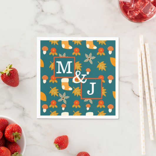 Personalisierter Fall Couple Serviette (Beispiel)
