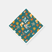 Personalisierter Fall Couple Serviette (Ecke)