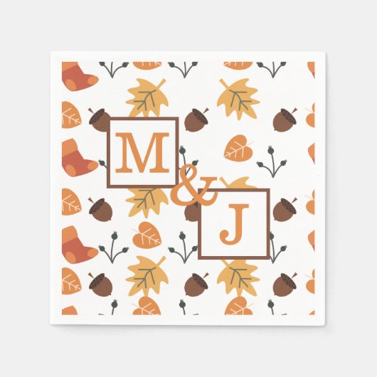 Personalisierter Fall Couple Serviette (Vorderseite)