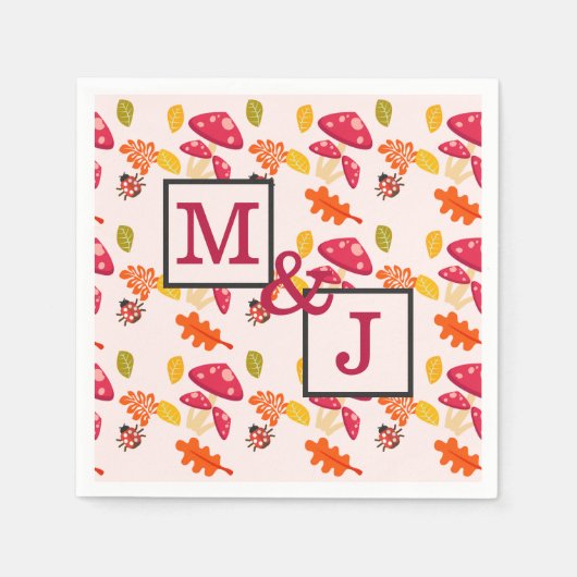 Personalisierter Fall Couple Serviette (Vorderseite)