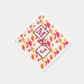Personalisierter Fall Couple Serviette (Ecke)