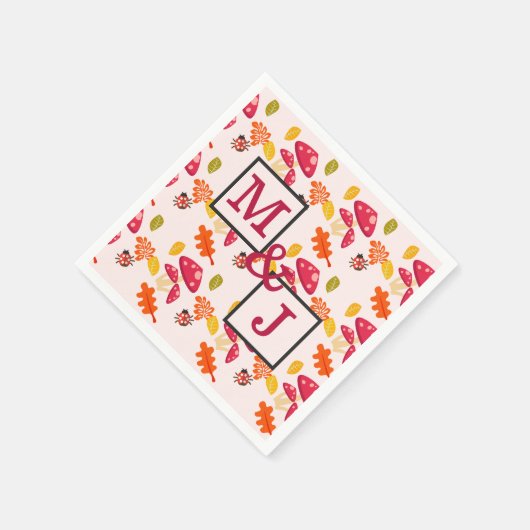 Personalisierter Fall Couple Serviette (Ecke)