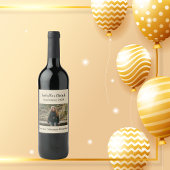 Personalisierter Fall des Tan-Fotos Weinetikett