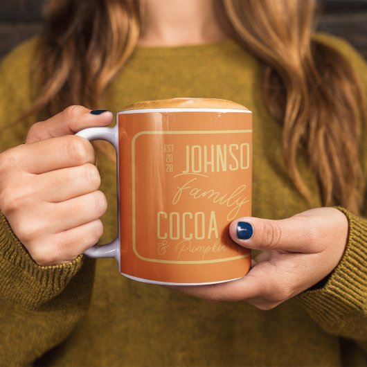 Personalisierter Fall Familie Pumpkin Gewürz Kaffeetasse