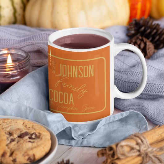 Personalisierter Fall Familie Pumpkin Gewürz Kaffeetasse