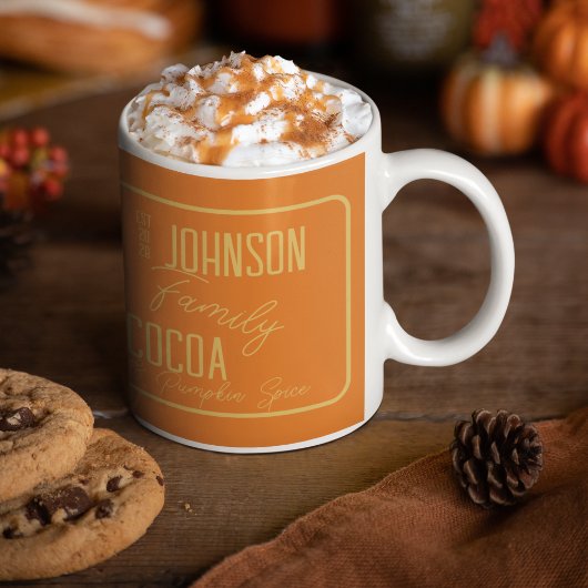 Personalisierter Fall Familie Pumpkin Gewürz Kaffeetasse