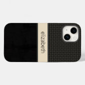 Personalisierter Fall für Black Dots Case-Mate iPhone Hülle (Rückseite (Horizontal))