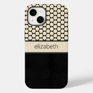 Personalisierter Fall für Black Polka Docks Case-Mate iPhone 14 Hülle