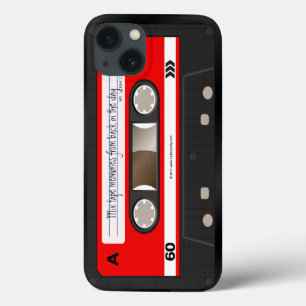 Personalisierter Fall für ein rotes Retro-Kassette Case-Mate iPhone Hülle