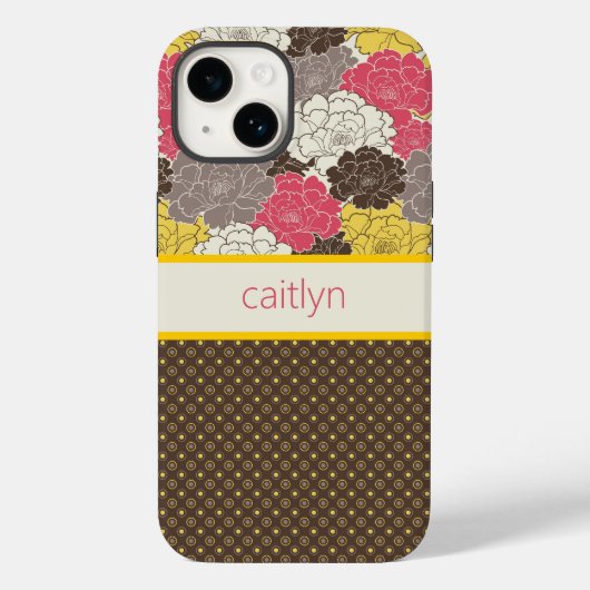 Personalisierter Fall für Flora und Polka Docks Case-Mate iPhone Hülle (Rückseite)