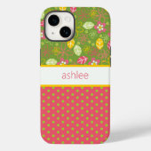 Personalisierter Fall für Flora und Polka Docks Case-Mate iPhone Hülle (Rückseite)