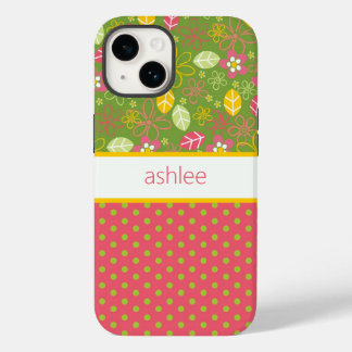 Personalisierter Fall für Flora und Polka Docks Case-Mate iPhone 14 Hülle