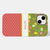 Personalisierter Fall für Flora und Polka Docks Case-Mate iPhone Hülle (Rückseite (Horizontal))