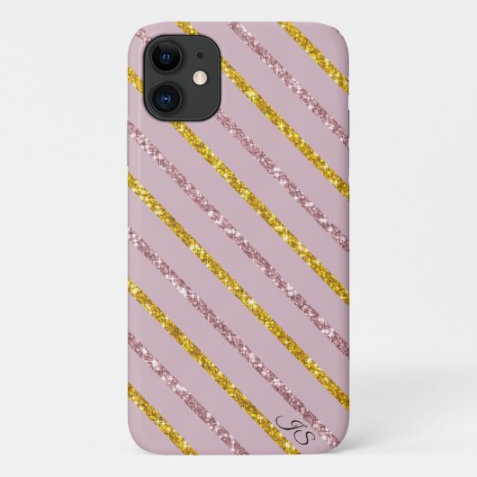 Personalisierter Fall für Rosa und Gold Case-Mate iPhone Hülle (Rückseite)