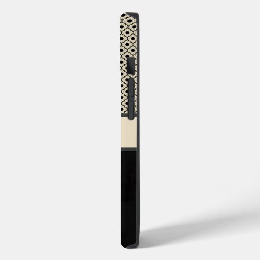 Personalisierter Fall für schwarze Blütenpunkte Case-Mate iPhone Hülle (Rückseite / Links)