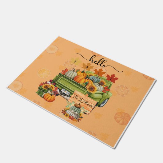 Personalisierter Fall Fußmatte (Schrägansicht)