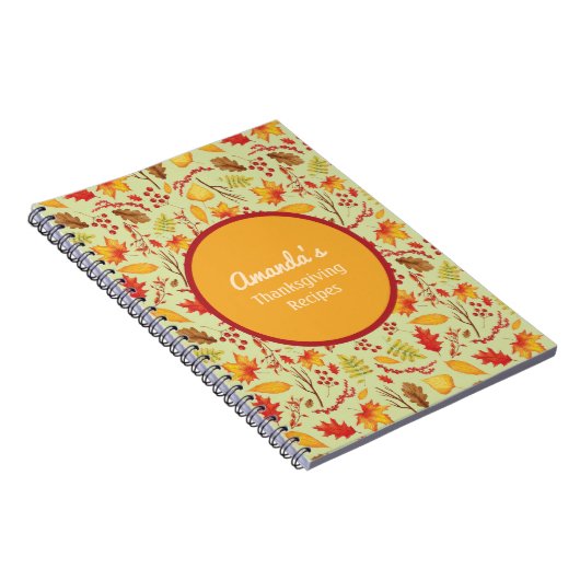 Personalisierter Fall/Herbstausgang Notizblock (Rechte Seite)