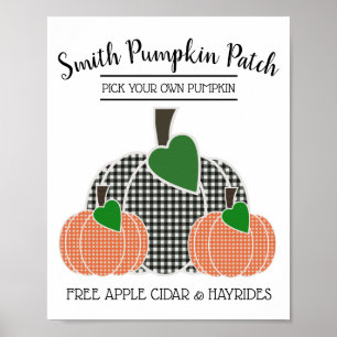 Personalisierter Fall Karierter Pumppatch Poster