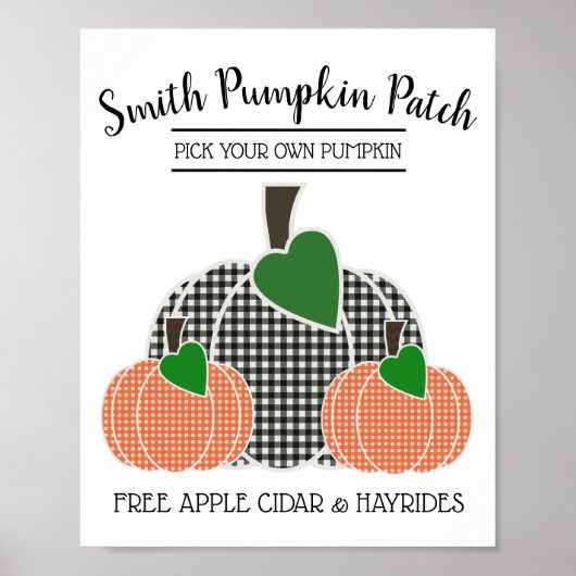 Personalisierter Fall Karierter Pumppatch Poster (Vorne)