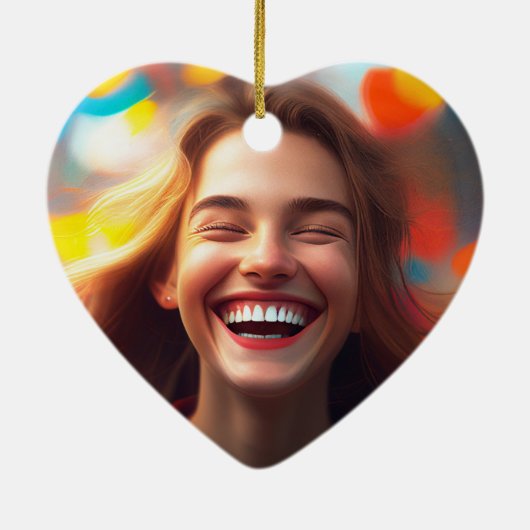 Personalisierter Fall Keramik Ornament (Hinten)